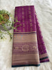 True Purple Semi Tissue Silk Saree