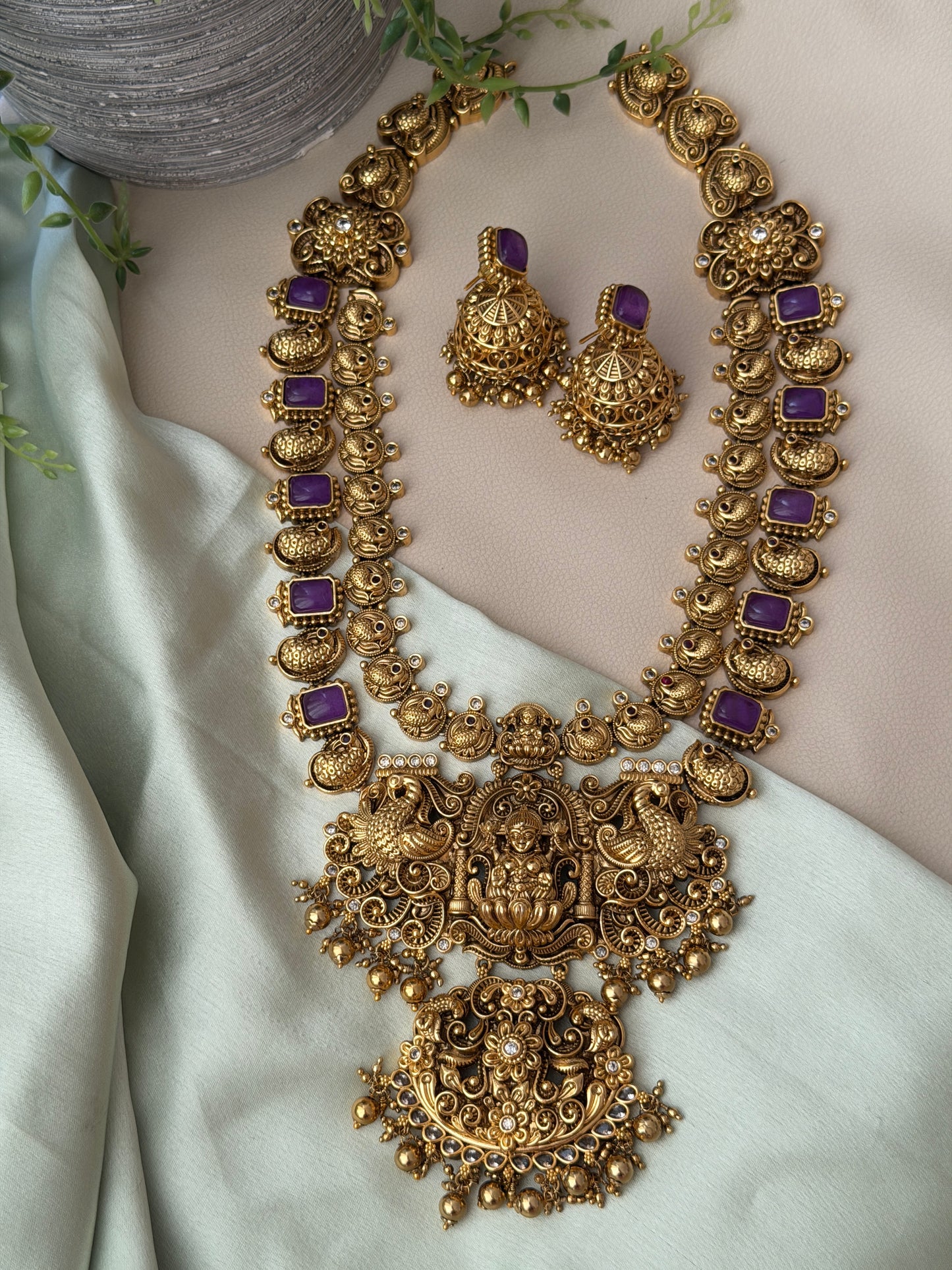 Brindha Stone Haaram set