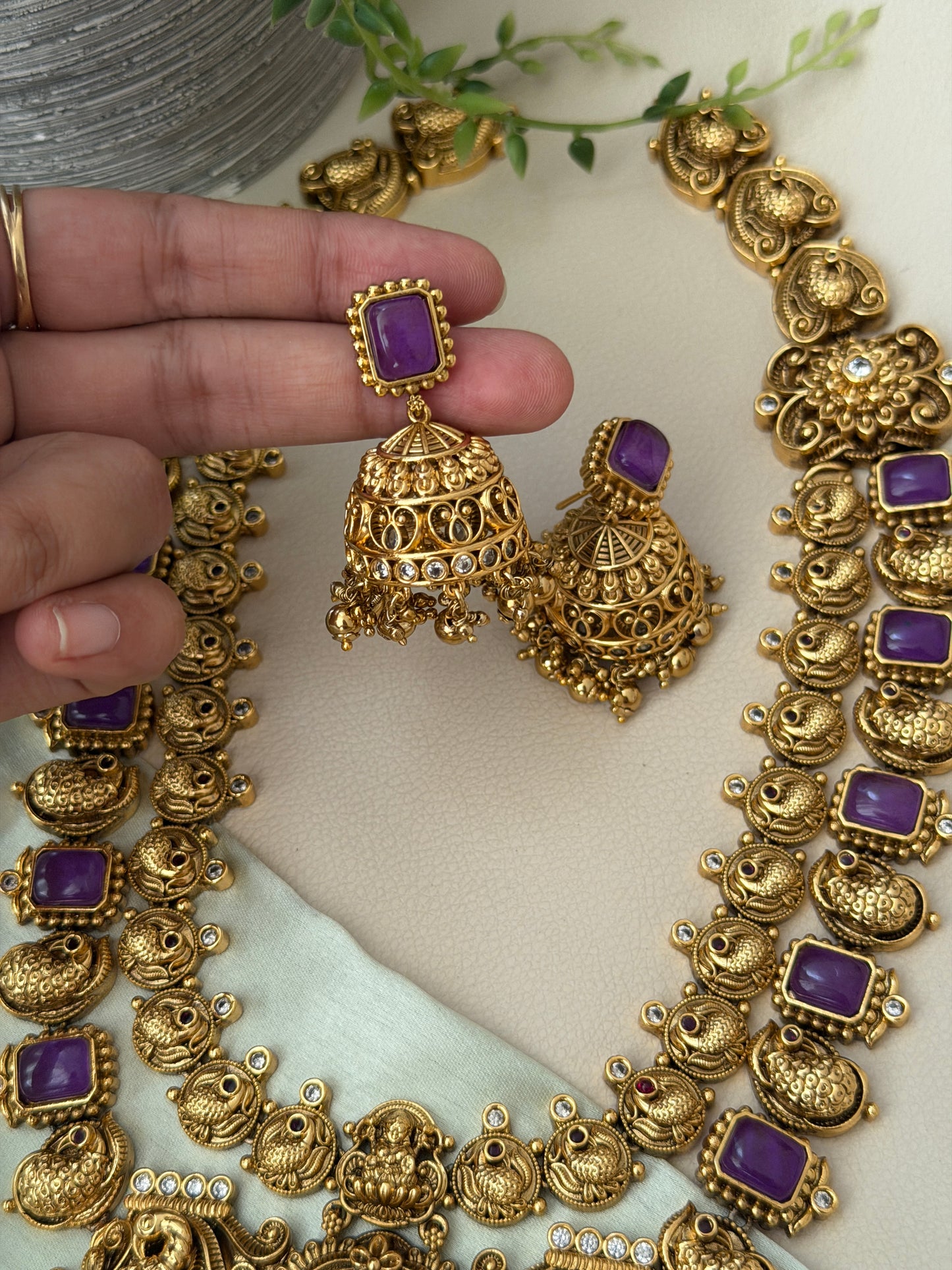 Brindha Stone Haaram set