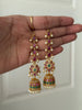 Pure Kempu Jhumka with Mattal