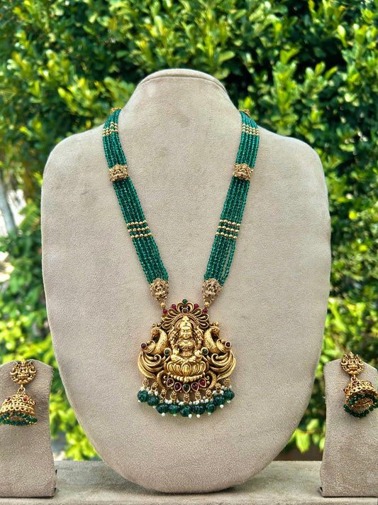 Natural Bead Lakshmi Haaram