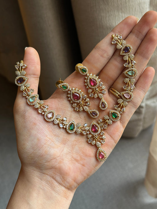 Ishitha Navartna Necklace