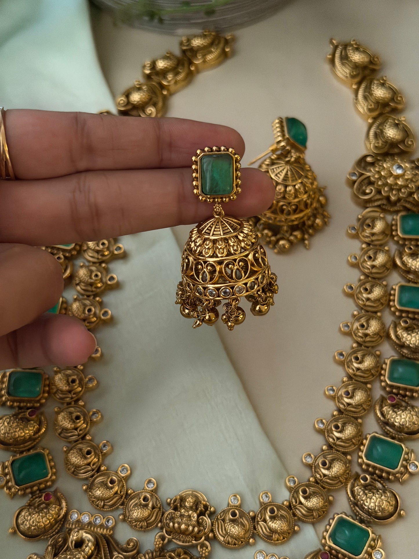 Brindha Stone Haaram set