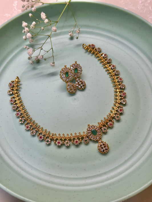 Premium Calista AD Short Necklace