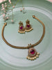 Ruby pendant Cute Attigai with pearls