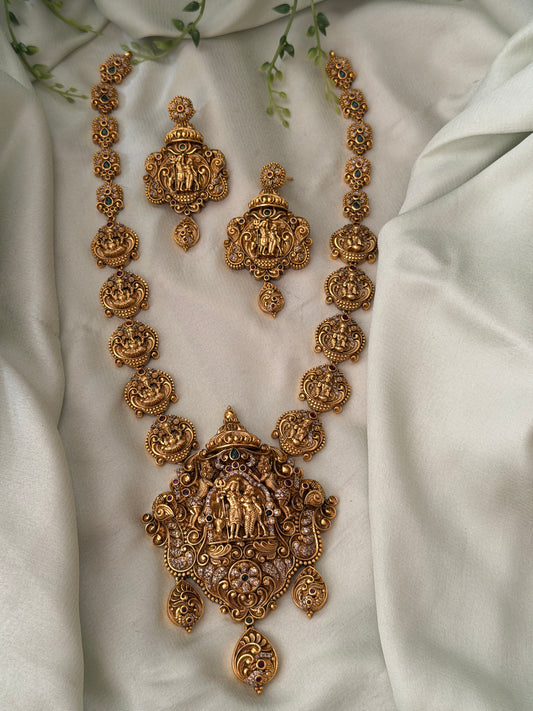 Manjika Premium Antique Haaram Set