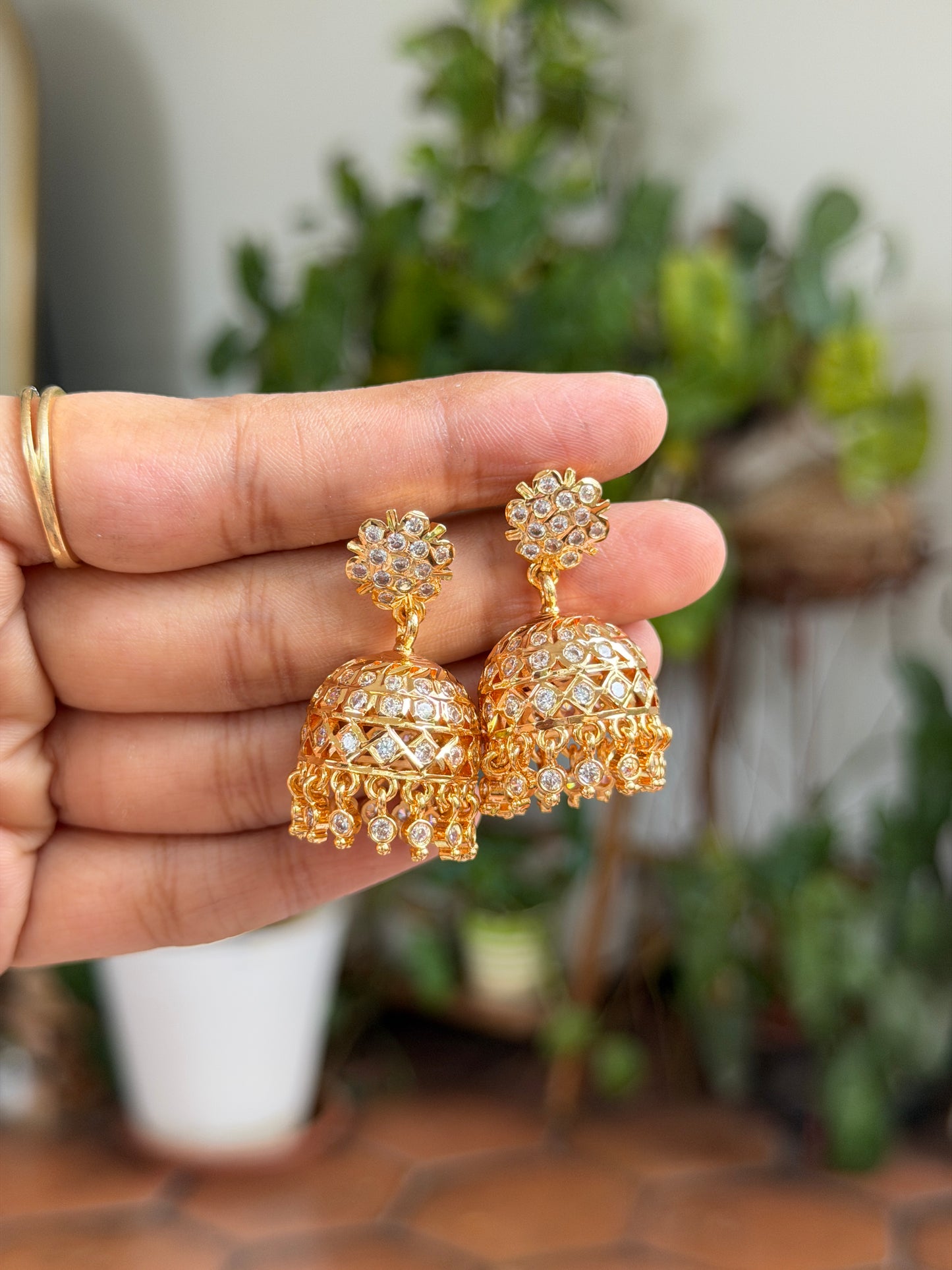 Flora Vintage Jhumkas