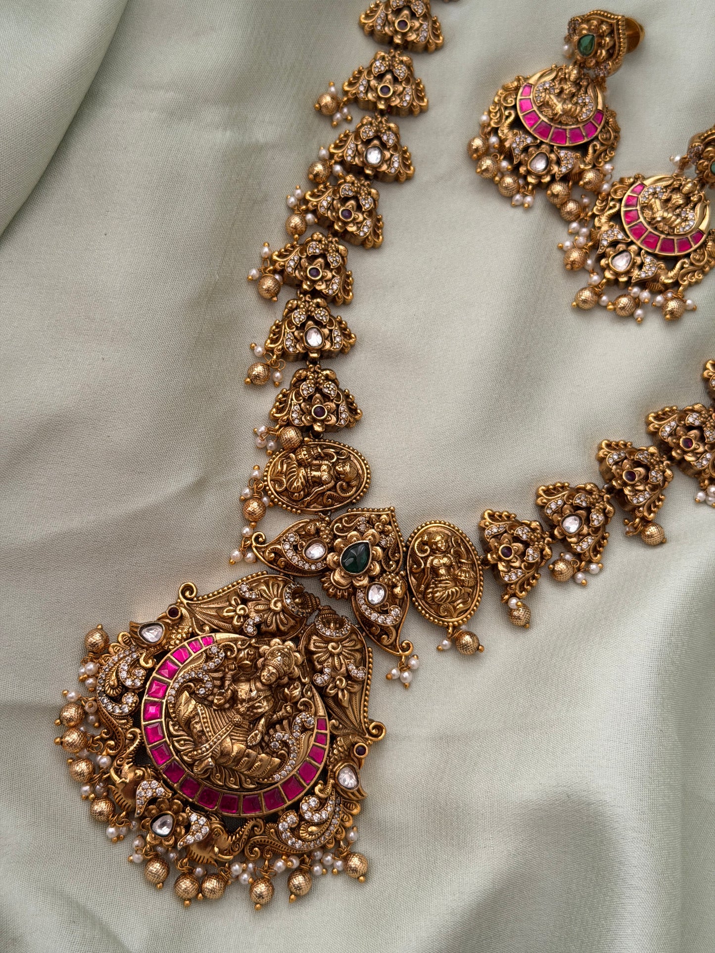 Medha Gold Replica Haaram Set