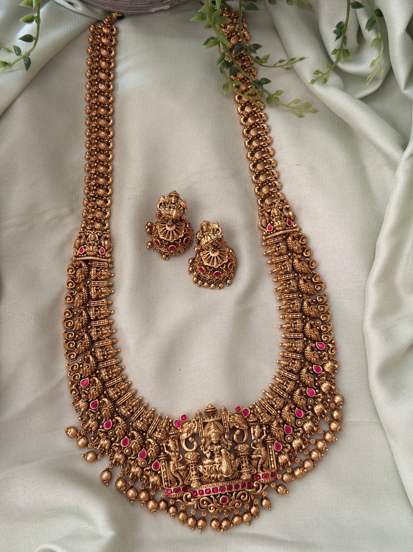 Lokamithra Gold Replica Haaram Set