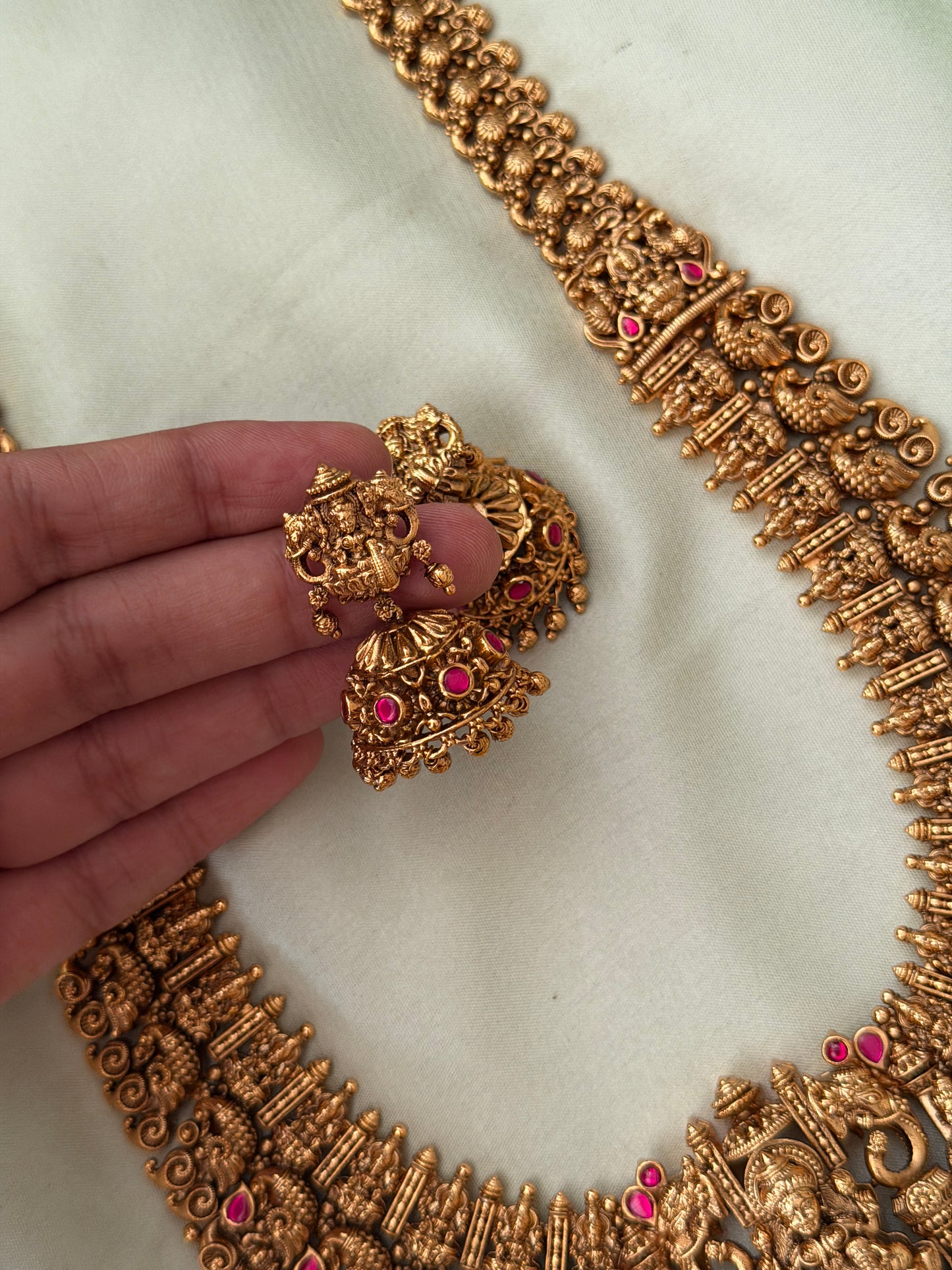 Lokamithra Gold Replica Haaram Set
