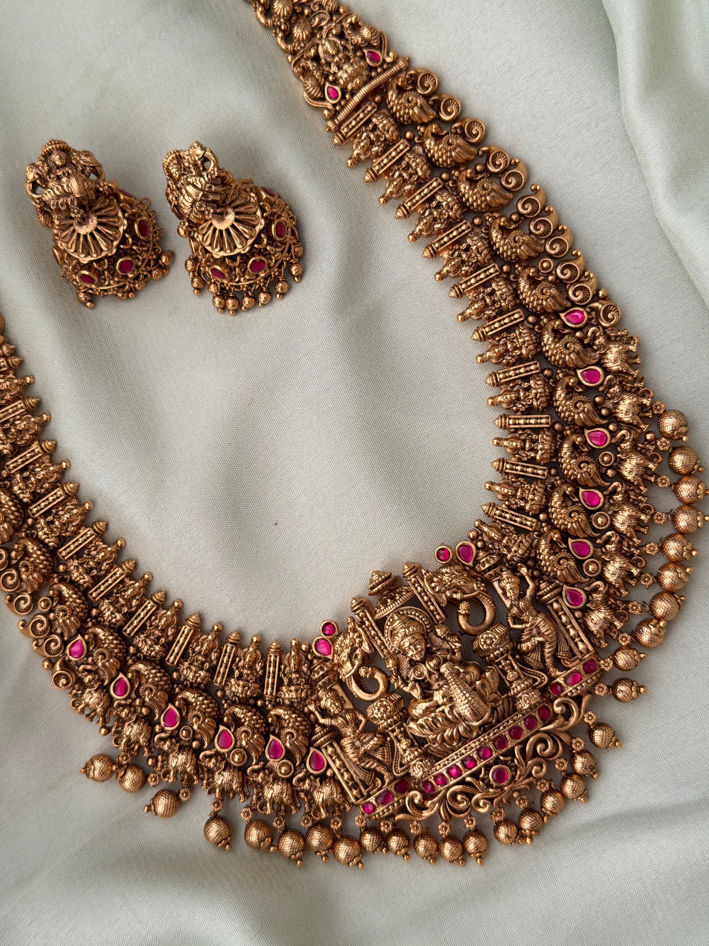 Lokamithra Gold Replica Haaram Set