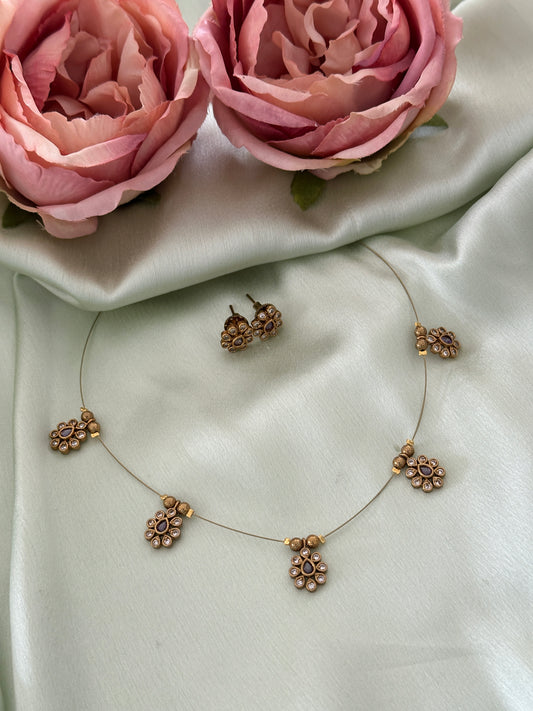 Handmade Floral Invisible chain set