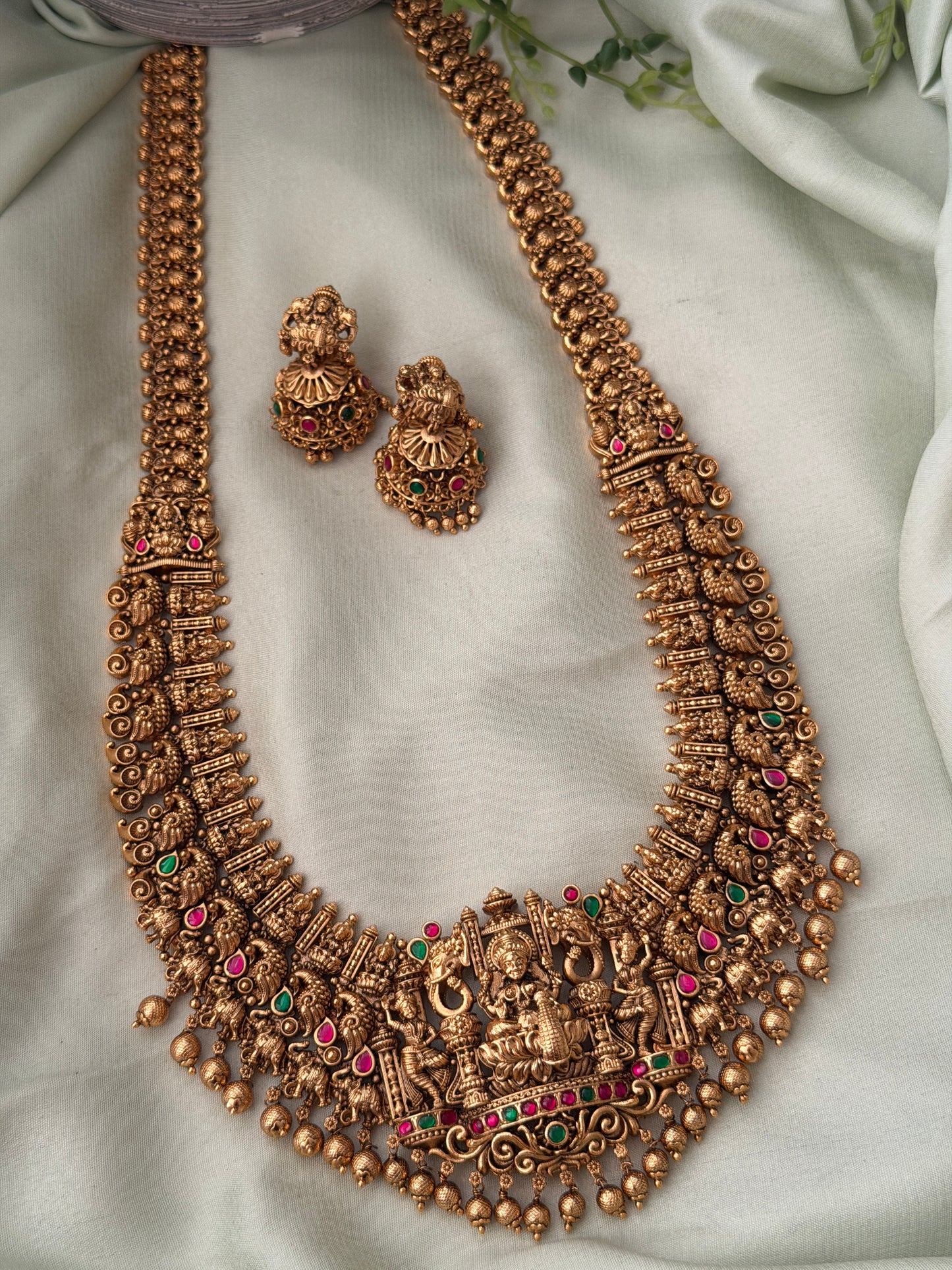 Lokamithra Gold Replica Haaram Set