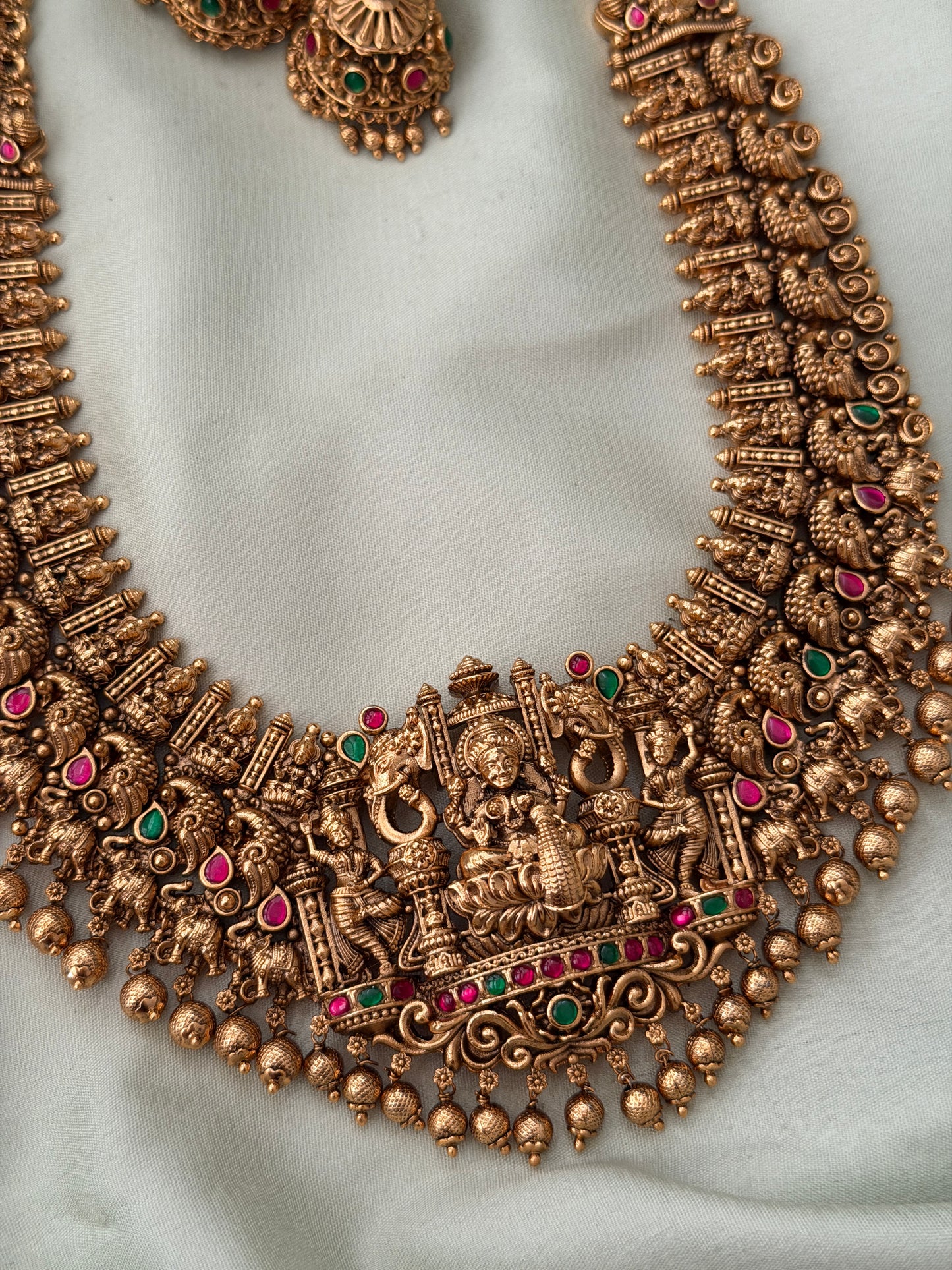 Lokamithra Gold Replica Haaram Set