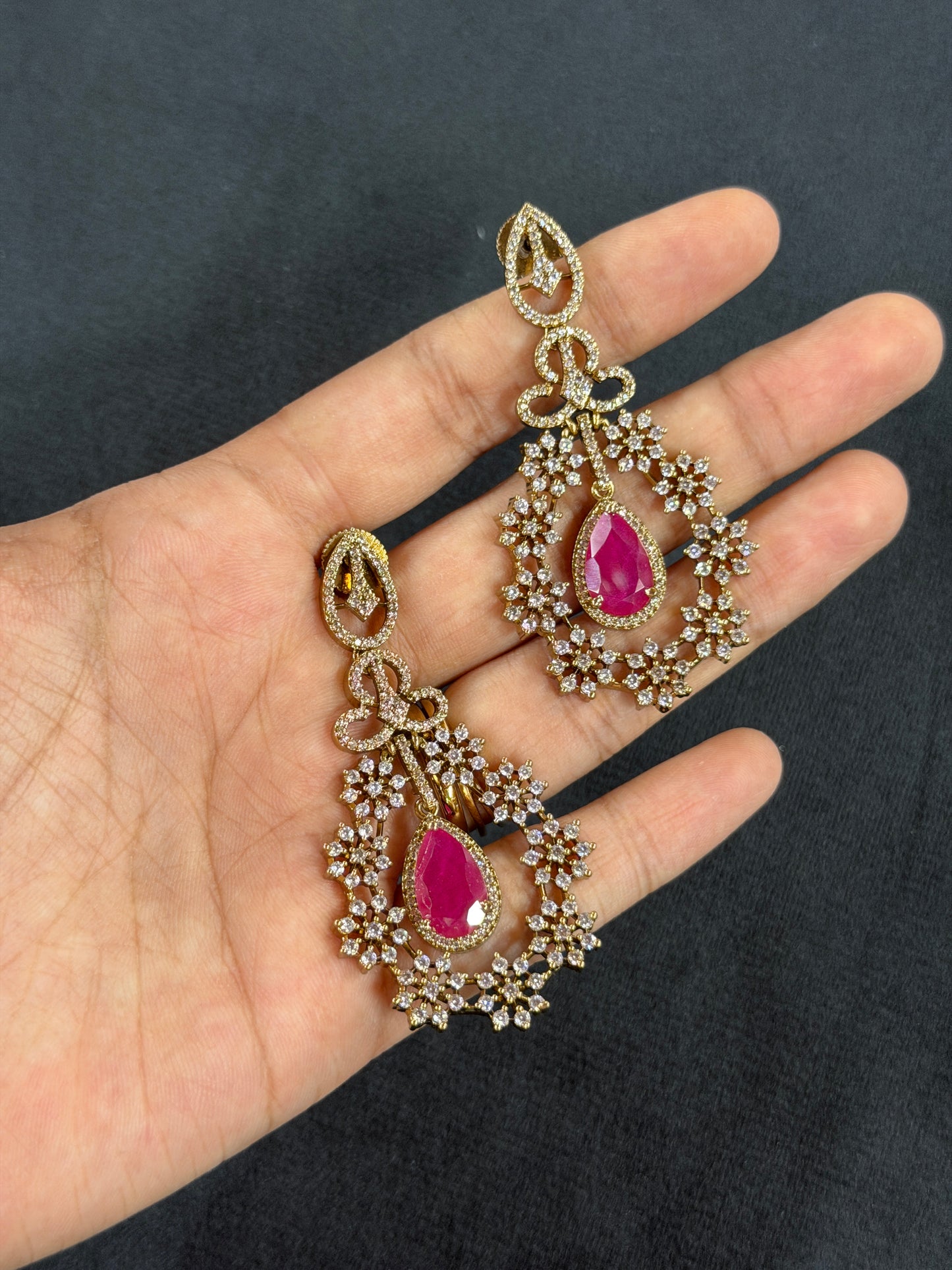 Selina Diamond Chaandbali Drop