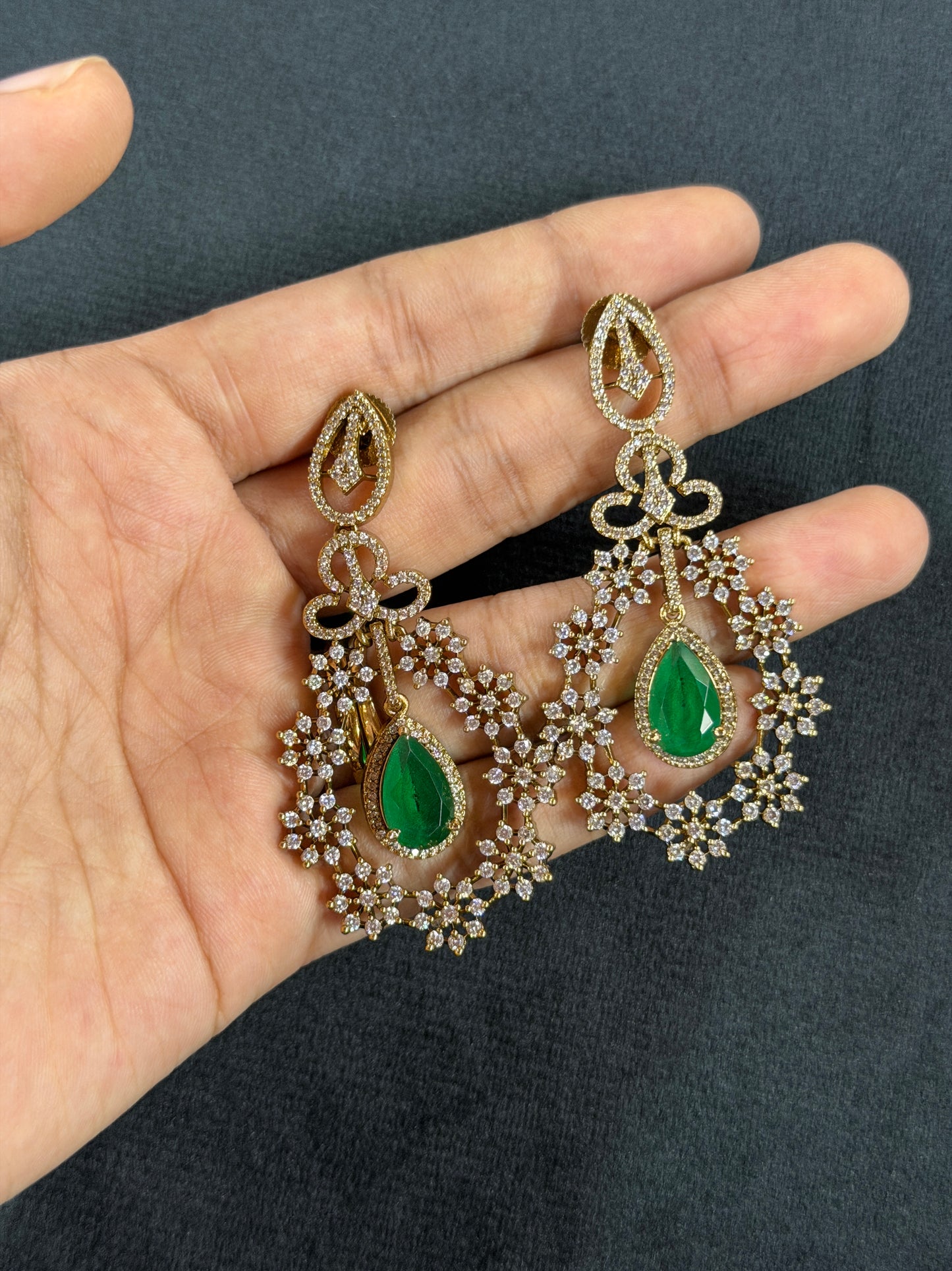 Selina Diamond Chaandbali Drop