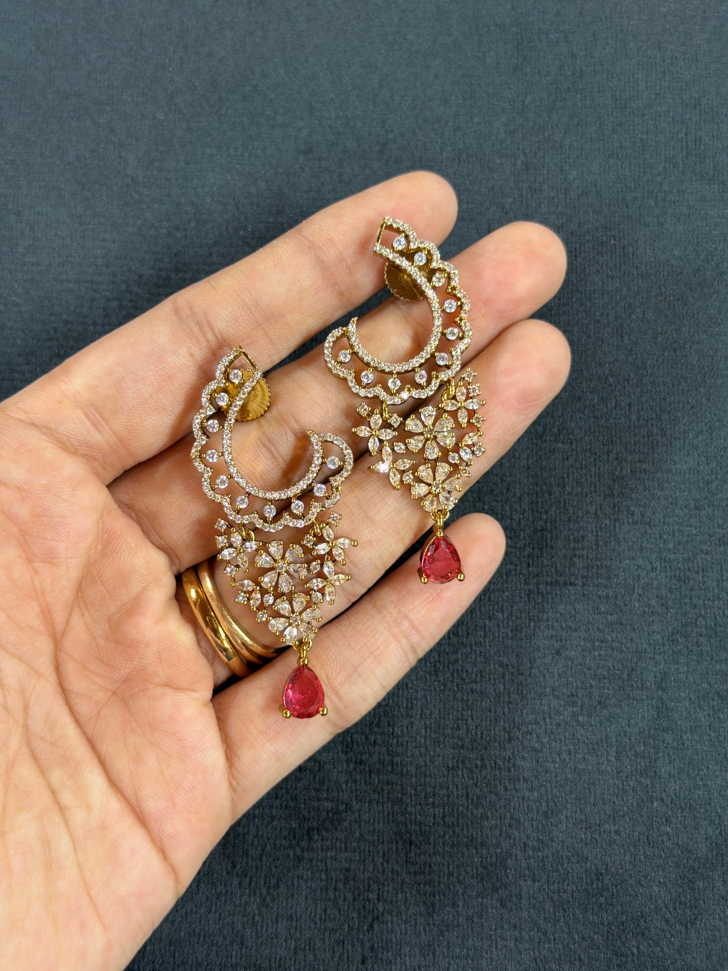 Chandra Chaandbali AD Earrings