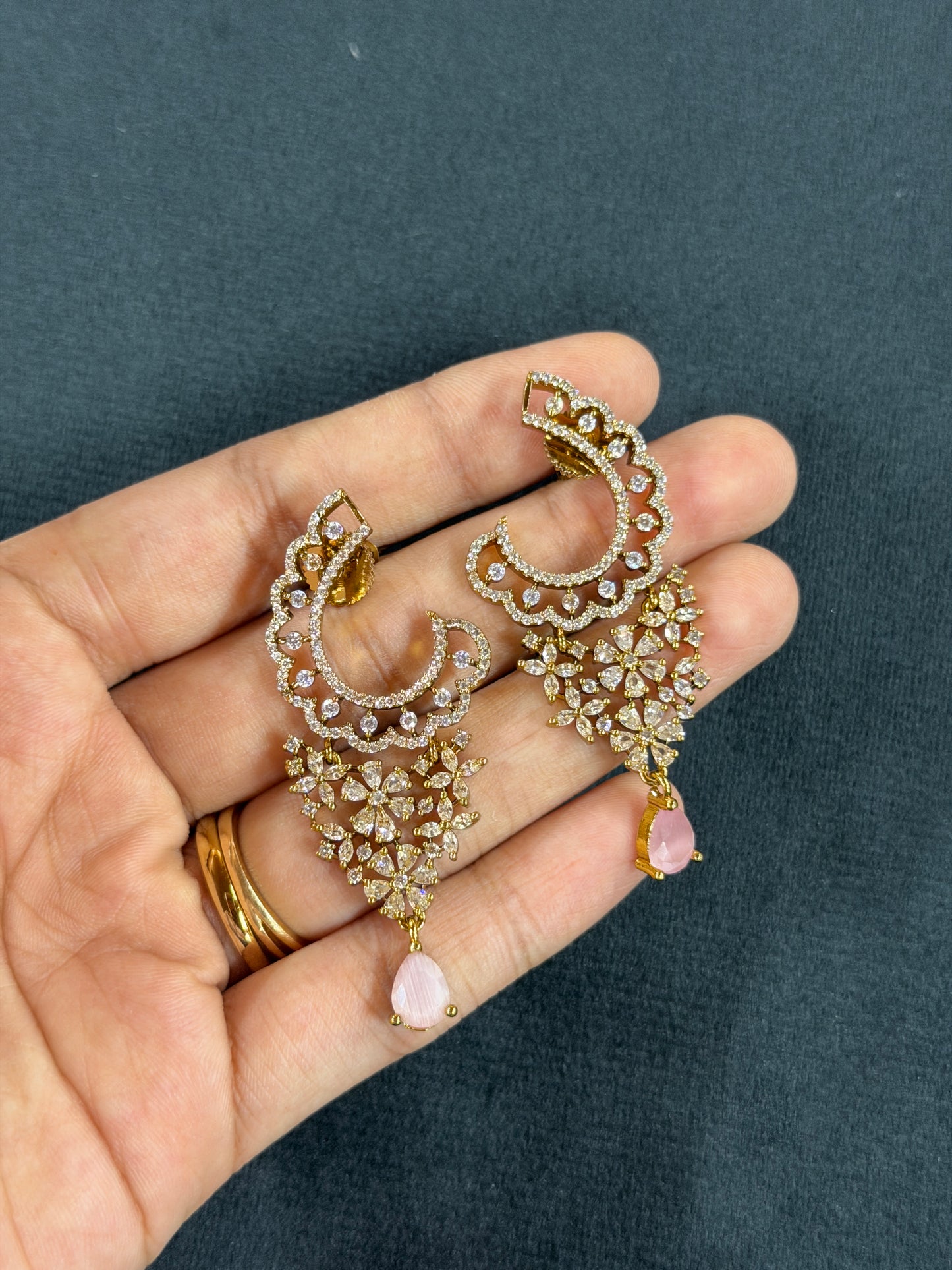 Chandra Chaandbali AD Earrings