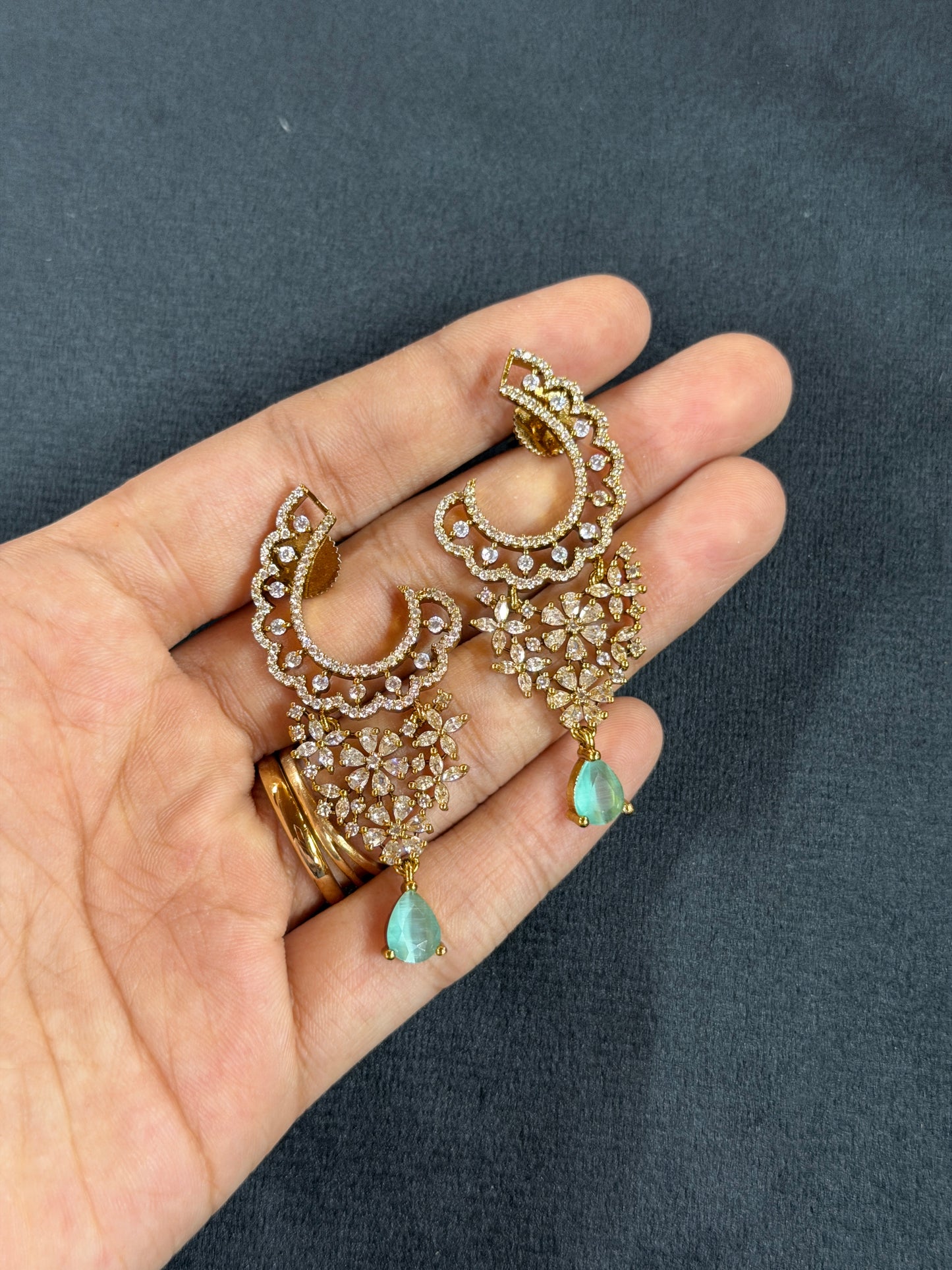 Chandra Chaandbali AD Earrings