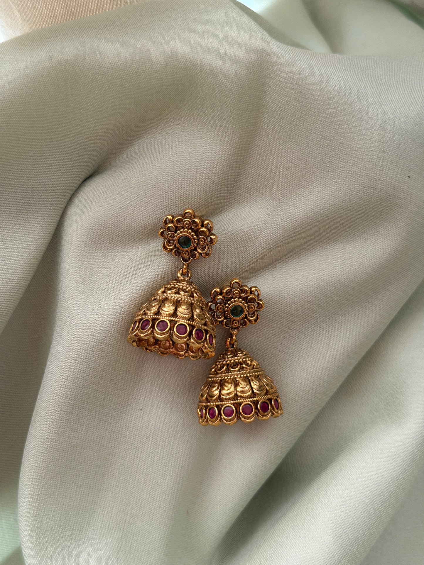 Light Weighted Gold Replica Jhumkas