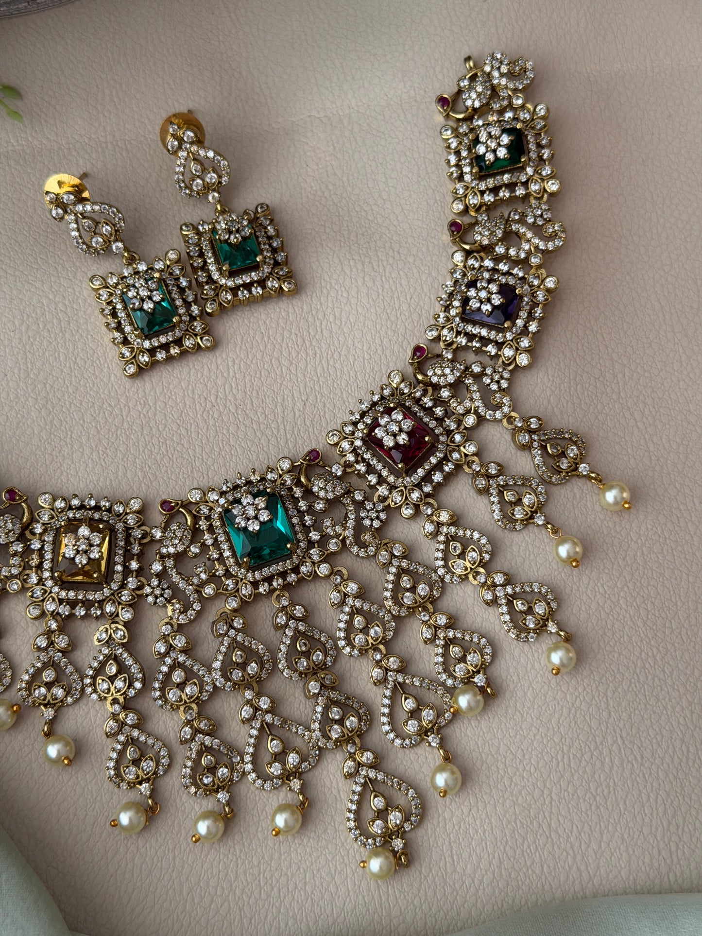 Premium Navaratna AD Necklace