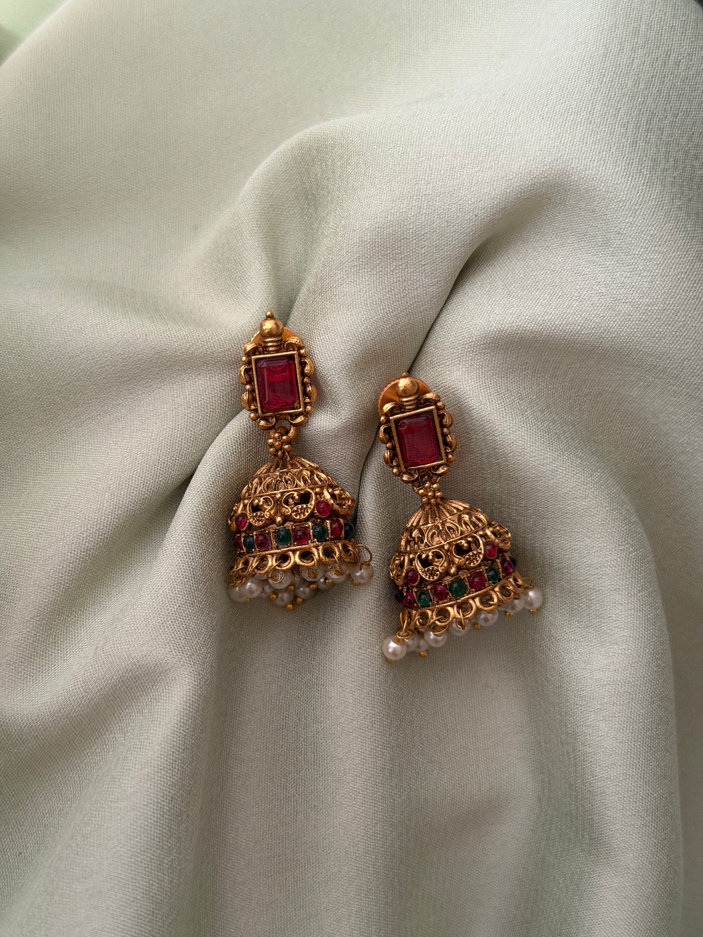 Non Idol Baby Ruby Jhumkas