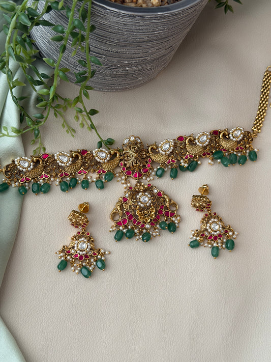 Shathrika Jadau Antique Choker
