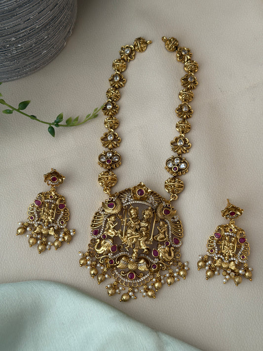 Radhe Shyam Temple Necklace