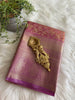 Pink and Purple Dual Tone Kanchi Tissue Sare