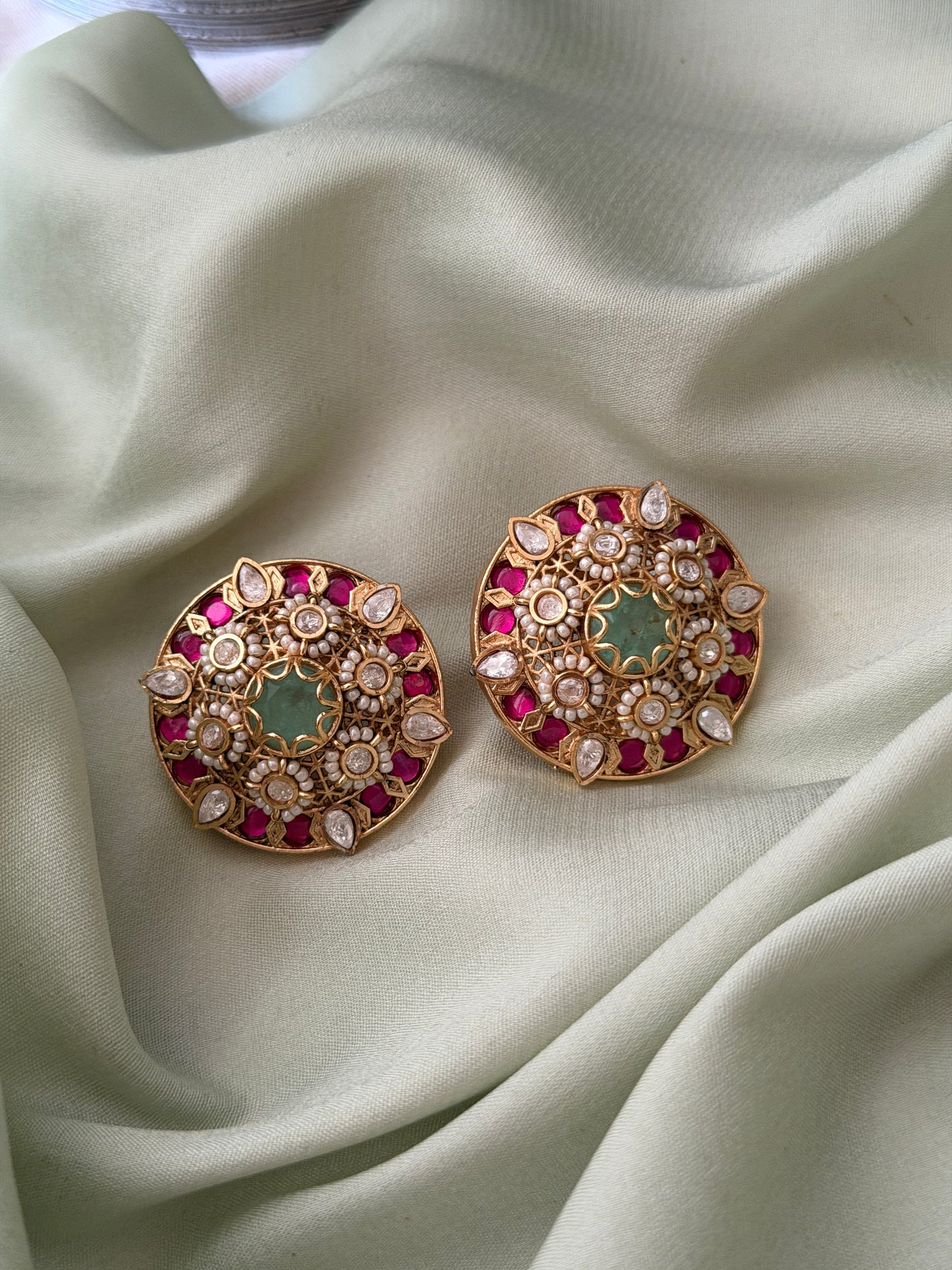 Jadau Chakra Studs