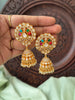 Navarathna Jadau Chakra Jhumkas