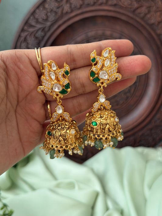 Hanishka Jadau Jhumkas