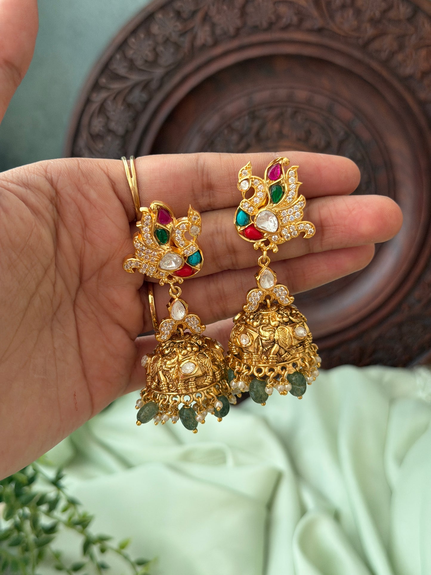 Hanishka Jadau Jhumkas