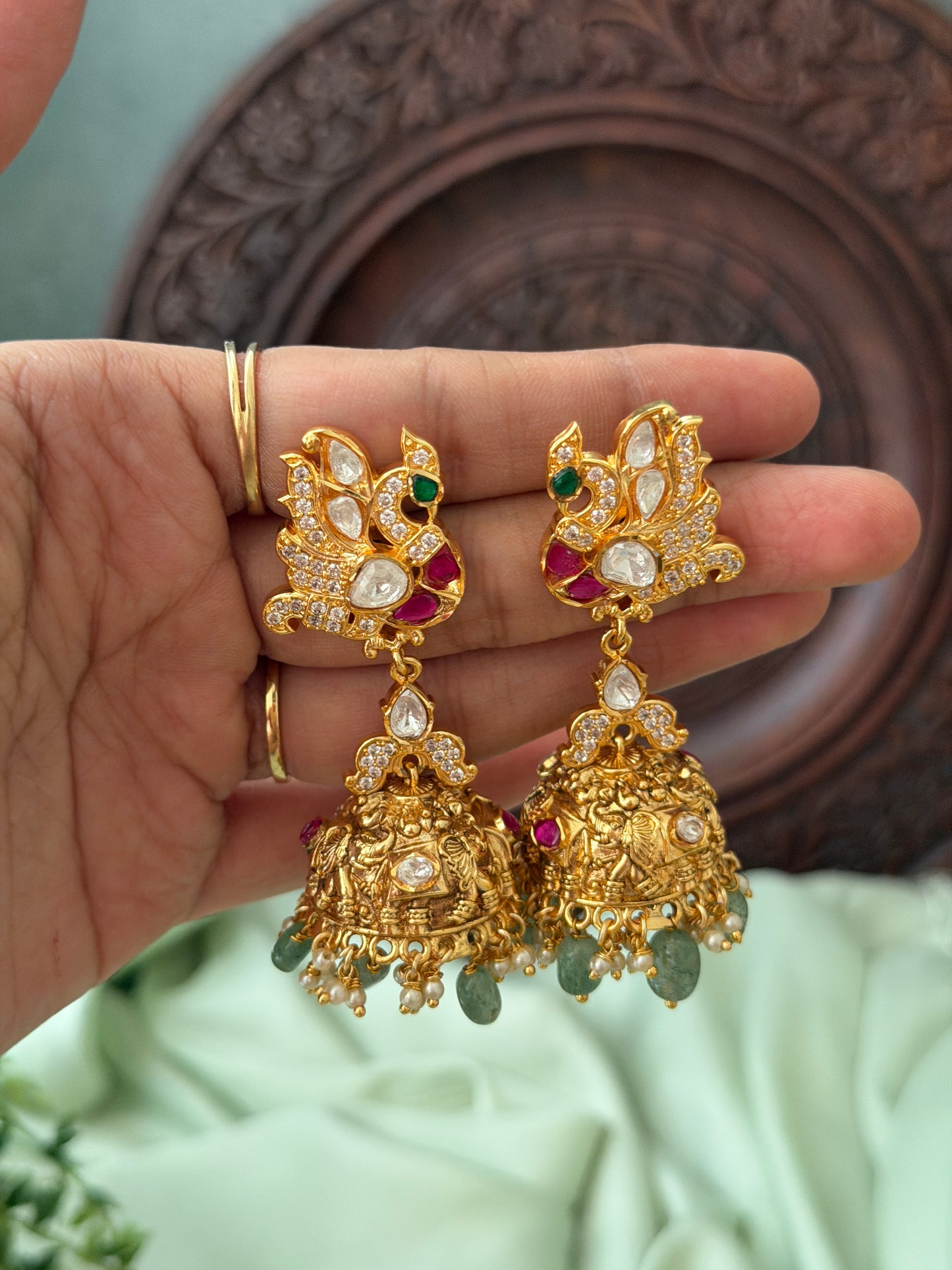 Hanishka Jadau Jhumkas