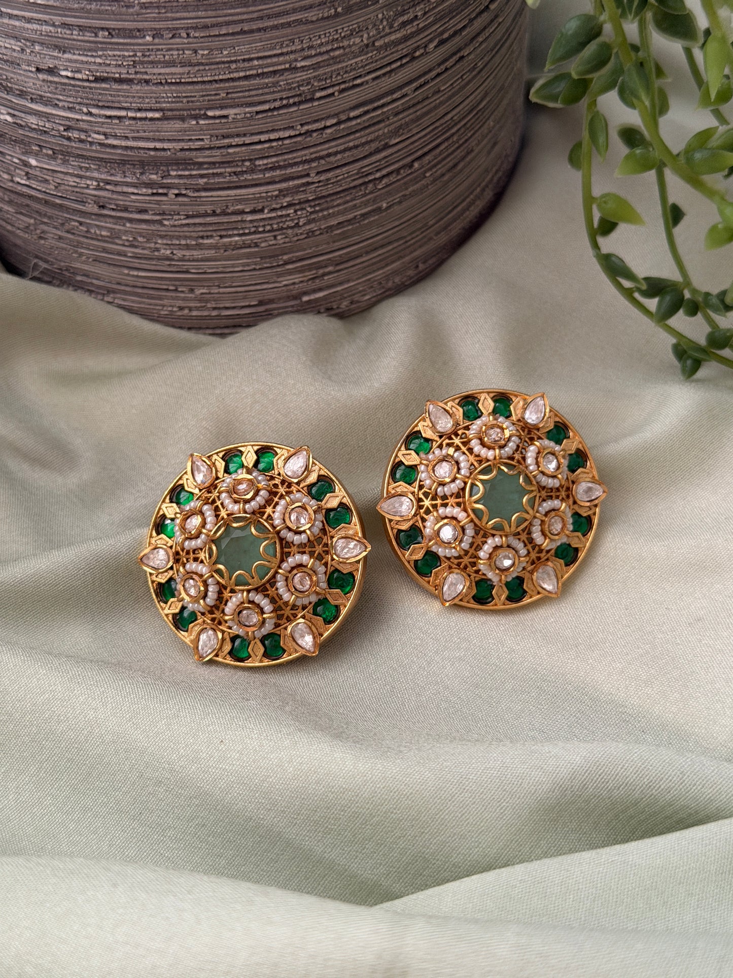 Jadau Chakra Studs