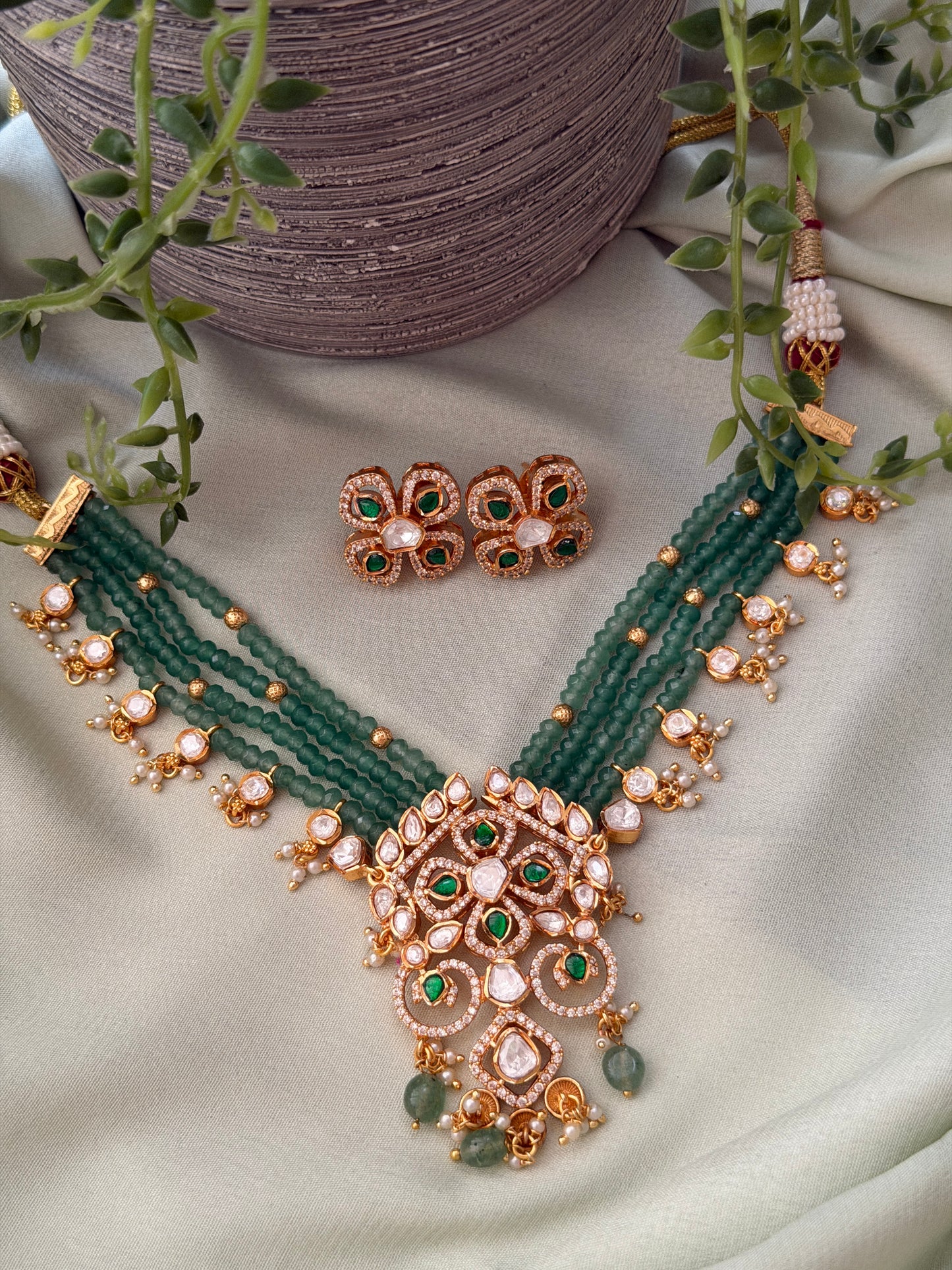 Heera Pastel Bead Layered Choker