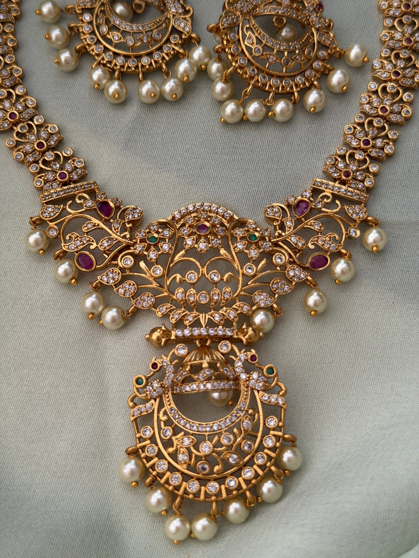 AD Pearl Bell Necklace