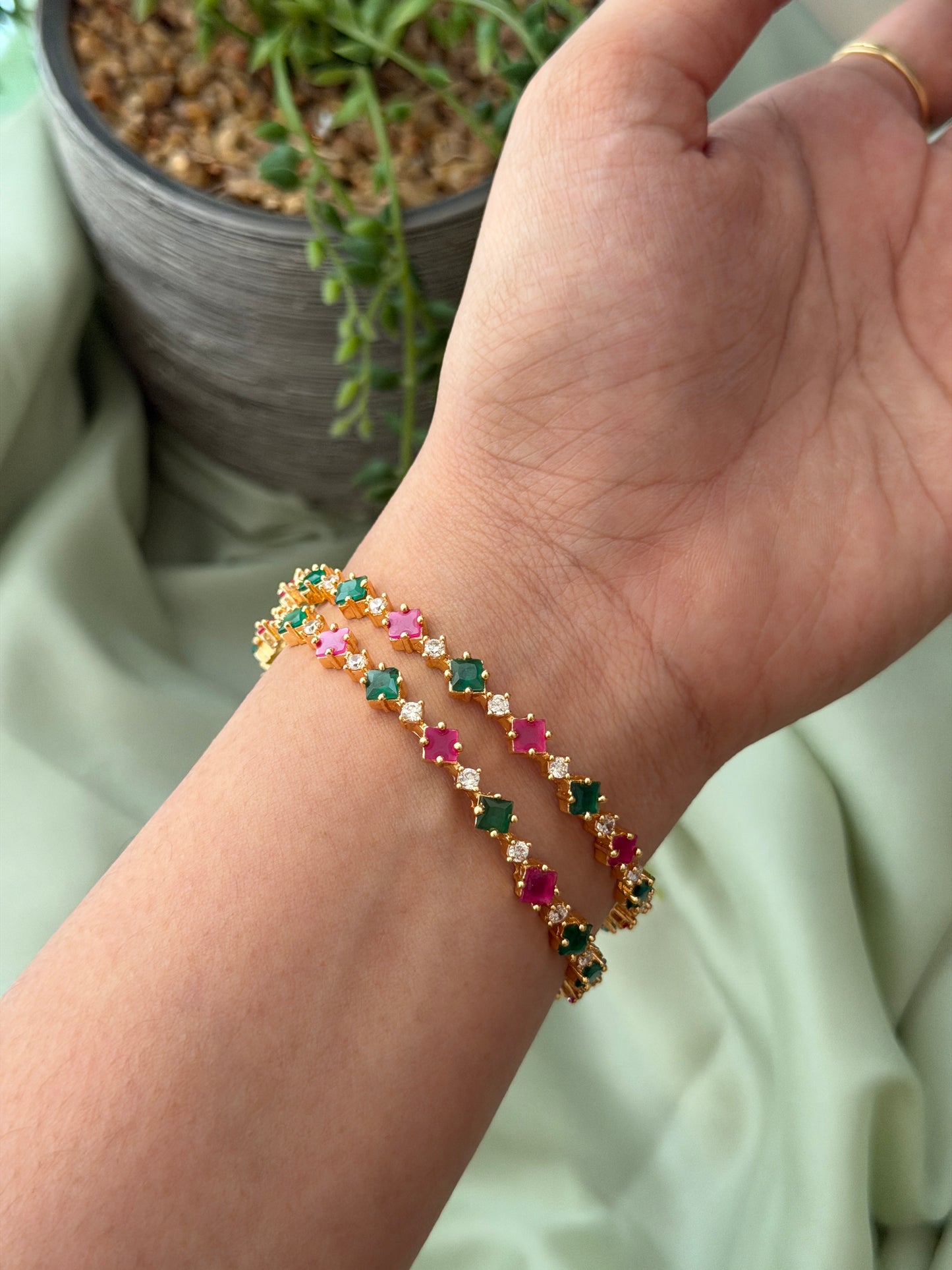 Rafisa Dual Stone bangles
