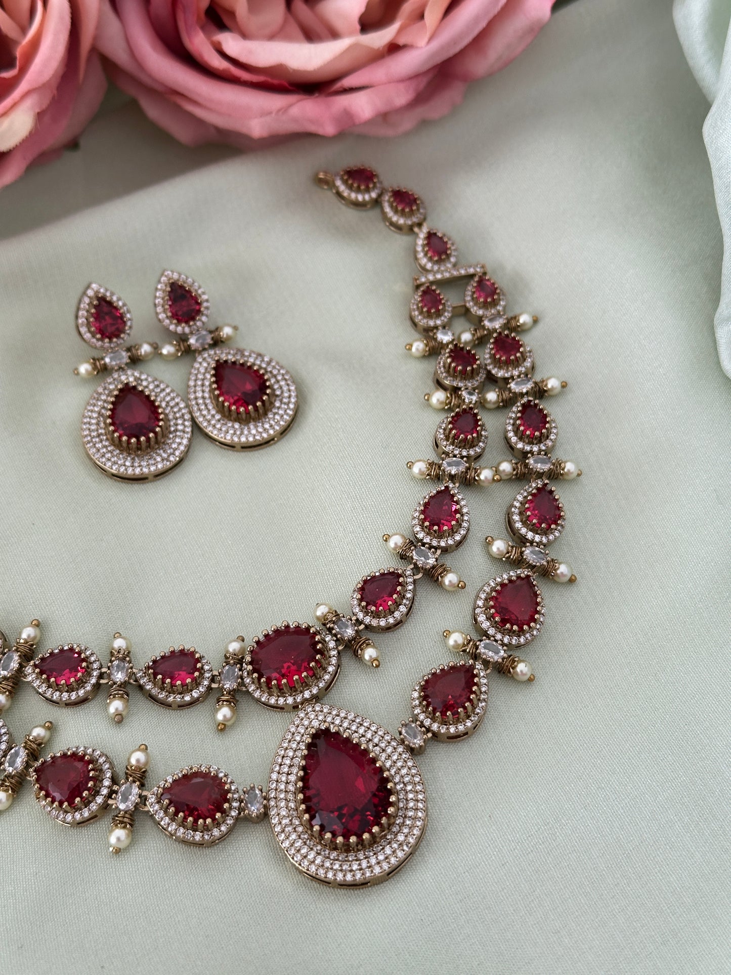 Krithi Double Layer AD Necklace