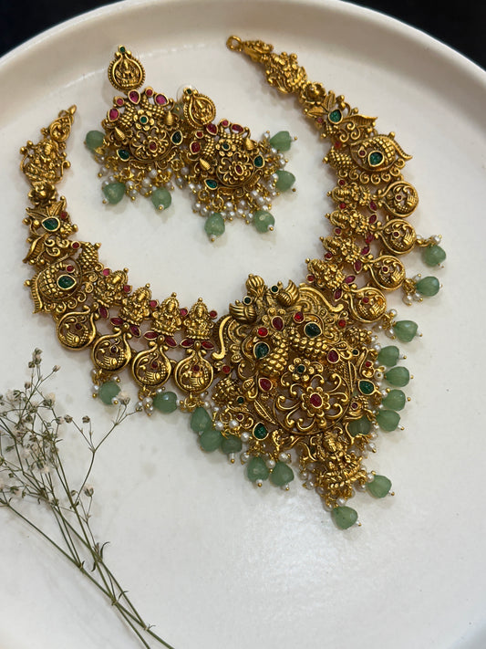 Samedha Antique Necklace with pastel Beads