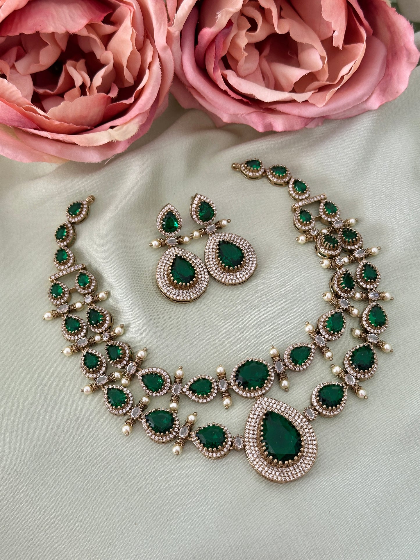 Krithi Double Layer AD Necklace