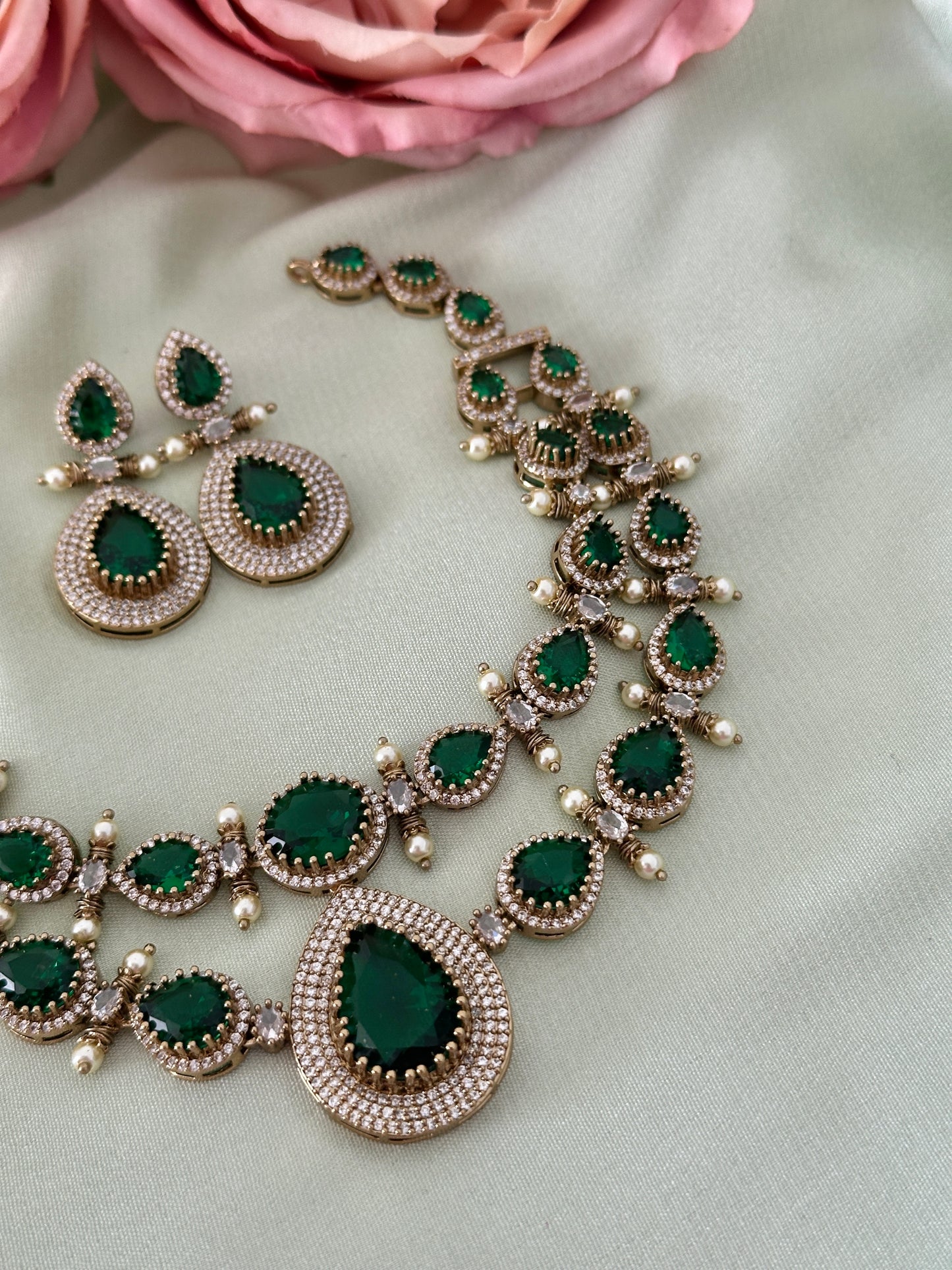 Krithi Double Layer AD Necklace