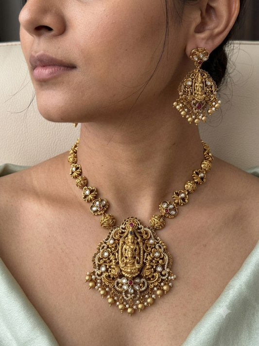 Anjaneya Antique Polki Necklace
