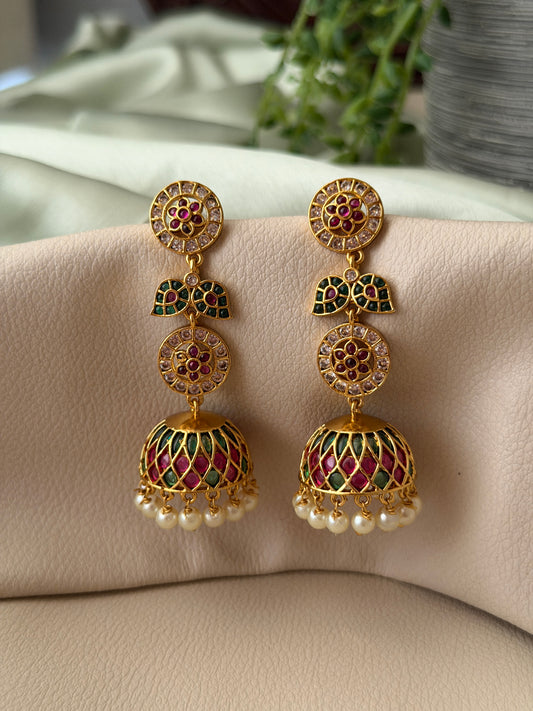 Kala Kempu Jhumkas