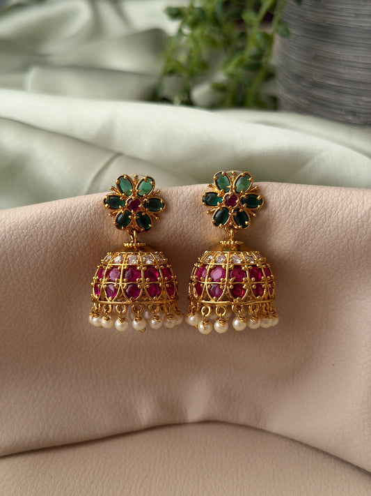 Shilika Kempu Jhumkas