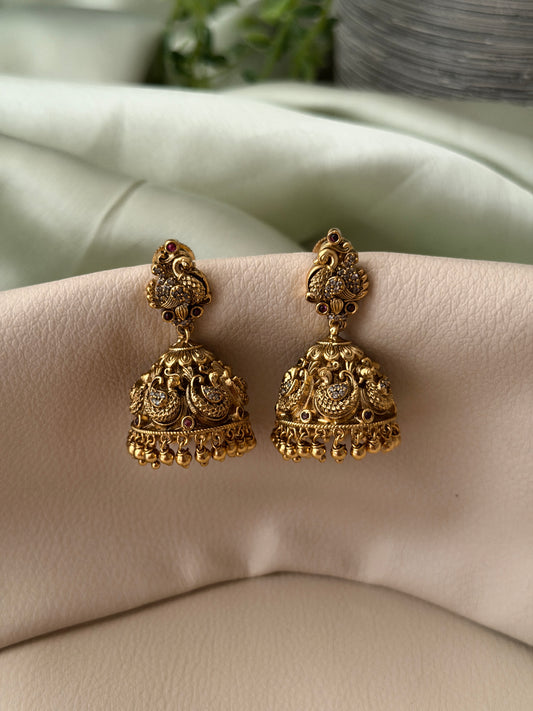 Ruthaksha Antique x AD Jhumka