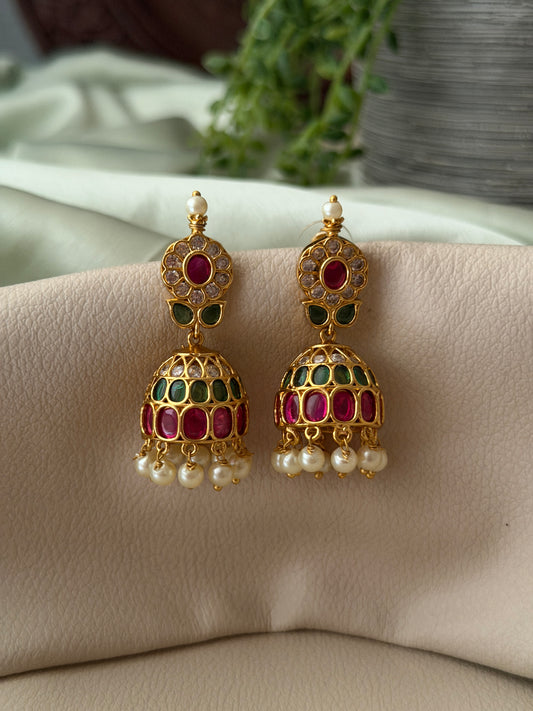 Shalagha Kempu Jhumkas