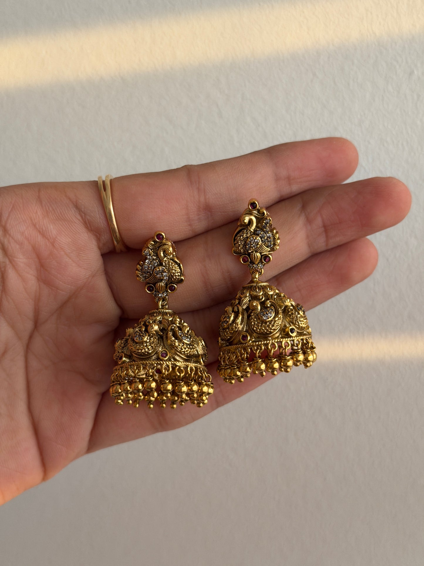 Ruthaksha Antique x AD Jhumka