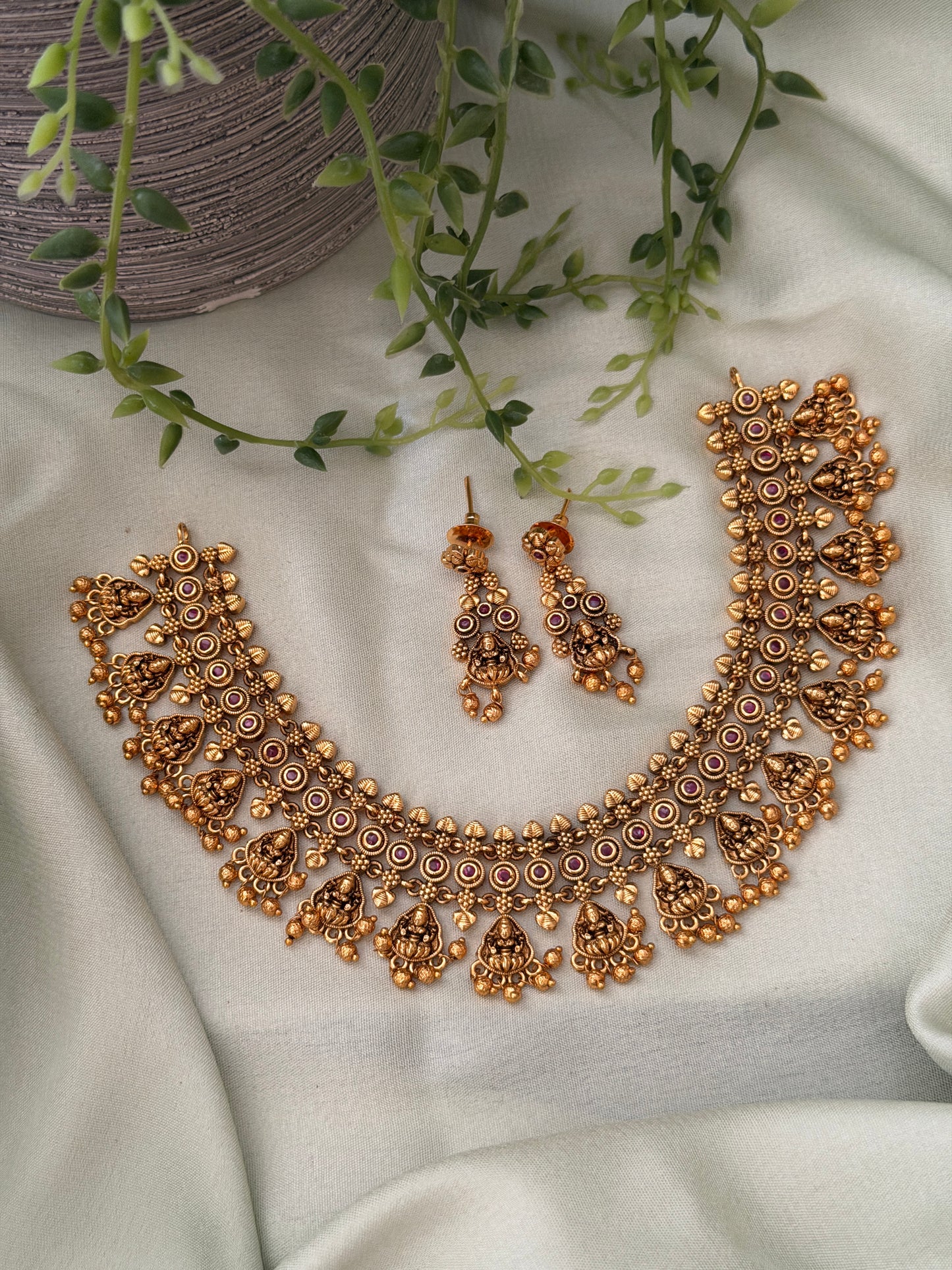 Mini Lakshmi Ghungroo Necklace