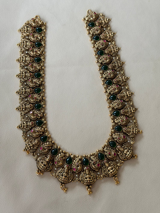 Emerald Drop 1Gm Gold Haaram